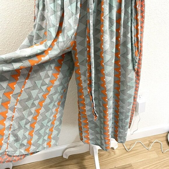 Anthropologie Feather Bone Boho Wide Leg Gaucho Culotte Pant Colorful size Small - Picture 6 of 9